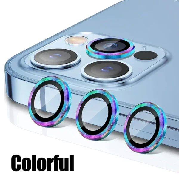 Metal & Glass Camera Lens Protector for iPhone 11-15 Pro Max