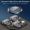 Metal & Glass Camera Lens Protector for iPhone 11-15 Pro Max